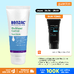 Sữa Rửa Mặt Tẩy Tế Bào Chết Giúp Làm Sạch Mụn Đầu Đen Benzac Blackhead Control Facial Scrub 60g