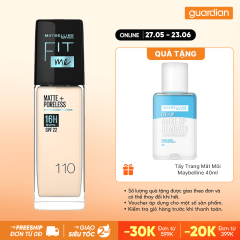 Kem Nền Mịn Nhẹ Kiềm Dầu Maybelline Fit Me Spf22 #110 Porcelain 30Ml