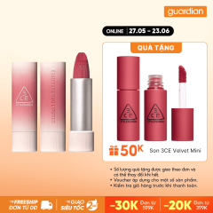 Son Sáp Mịn Lì 3CE Cashmere Hug Lipstick #05 Cozy Whisper - Hồng Hạ Phai 3.5G