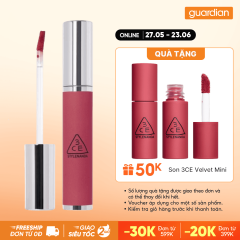 Son Kem Bùn 3CE Hazy Lip Clay #Cherry Fluff - Hồng Anh Đào 4G