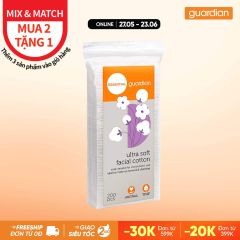 Bông Tẩy Trang Siêu Mềm Guardian Ultra Soft Facial Cotton 200 Miếng