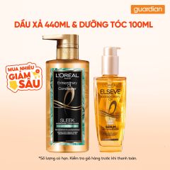 Combo 1 Dầu Dưỡng Tóc L'Oréal Paris Elseve Extraordinary Oil Từ Tinh Dầu Hoa Tự Nhiên 100ml & 1 Dầu Xả L'Oreal Extraordinary Oil Dưỡng Tóc Suôn Mượt 440Ml