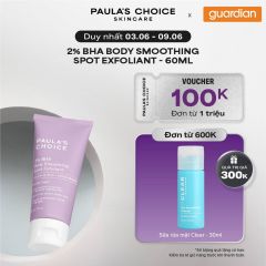 Kem Dưỡng Thể Giúp Loại Bỏ Tế Bào Da Chết Và Mềm Mịn Da 2% Bha Paula’s Choice 60ml