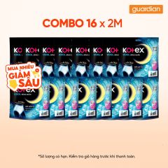 Combo 16 Băng Vệ Sinh Kotex Ban Đêm Cool Dạng Quần Cỡ M/L 2 Miếng