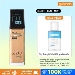 Kem Nền Mịn Nhẹ Kiềm Dầu 16H Maybelline Fit Me Matte+Poreless Oil Control Foundation Spf 22 Pa+++ 220 Natural Beige 30Ml