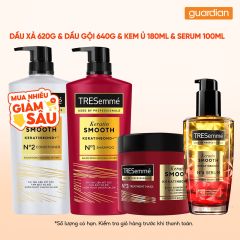 Combo TRESemmé Dầu gội 640Gr + Dầu xả 620g + Kem ủ tóc 180Ml + Serum100ml