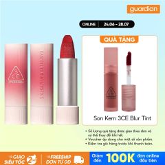Son Sáp Mịn Lì 3CE Cashmere Hug Lipstick #08 Hush Red - Đỏ Mâm Xôi 3.5G