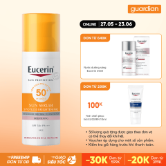Kem Chống Nắng Dưỡng Ẩm Giúp Hỗ Trợ Sáng Da Eucerin Sun Serum Double Whitening Spf50+ 50Ml