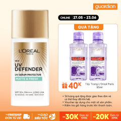 Kem Chống Nắng Kiềm Dầu Thoáng Mịn Da L'Oréal Paris Uv Defender Matte & Fresh Spf50+ Pa++++ 50Ml