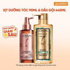 Combo 1 Dầu Gội L'Oreal Paris Extraordinary Oil Dưỡng Tóc Suôn Mượt Tóc Cao Cấp 440Ml & 1 xịt dưỡng tóc LOREAL PARIS FULL RESIST ANTI HAIR FALL 90ML
