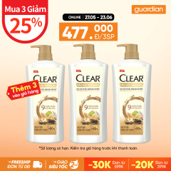 Dầu Gội Sạch Gàu Giảm Gãy Rụng Clear Từ 9 Thảo Dược Cổ Truyền 630Gr
