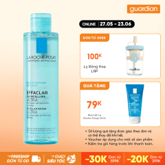 Nước Làm Sạch Sâu Và Tẩy Trang La Roche-Posay Effaclar Ultra Micellar Cleansing Water For Oily Skin Dành Cho Da Dầu 200Ml