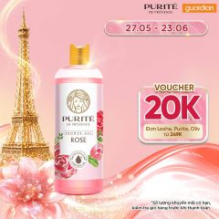 Sữa Tắm Thiên Nhiên PURITÉ Hương Hoa Hông Lưu Hương 24 Giờ 500ml