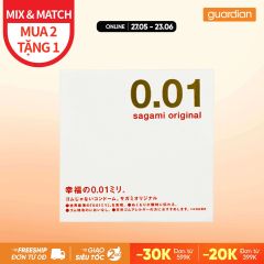 Bao Cao Su Original 0,01 Siêu Mỏng Siêu Dai Sagami 1 Cái