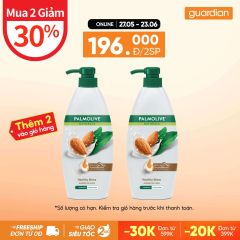 Dầu Gội Kèm Dầu Xả Cho Tóc Óng Ả Khỏe Đẹp Palmolive Naturals Healthy Shine Almond Oil & Milk Chiết Xuất Thiên Nhiên Từ Dầu Hạnh Nhân Và Sữa 600ml