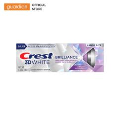 Kem đánh răng Crest 3D White Brilliance Trắng Sáng Vượt Trội hương Vibrant Peppermint 130g - Mỹ