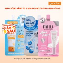 Combo 1 NAMI GEL C.NANG AQUA SPF50 7G & 1 BSC SERUM SANGDA HYALIFTC 30G & 1 MILLE KEM D.SANG COLLAGEN 6G