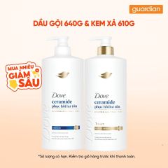 Combo Dove 1 Dầu Gội Ceramide Phục Hồi Hư Tổn 640g & 1 Kem Xả Ceramide Phục Hồi Hư Tổn 610g