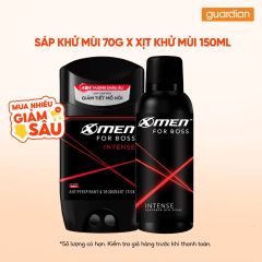 Combo 1 XMEN SKM INTENSE ANTI-DEOSTICK70G & 1 X MEN XKM BOSS INTENSE 150ML/24