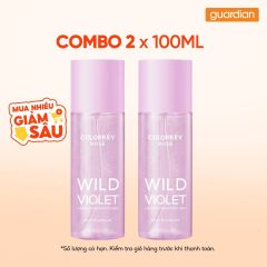 Combo 2 Xịt Thơm Toàn Thân Colorkey Rosé Wild Violet Shimmer Fragrance Mist 100ml