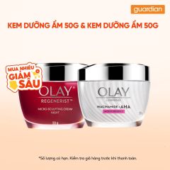 Combo 1 OLAY REGENERIST KEM VI DG DEM 50G & 1 OLAY KEM DUONG NIACINAMIDE AHA50G